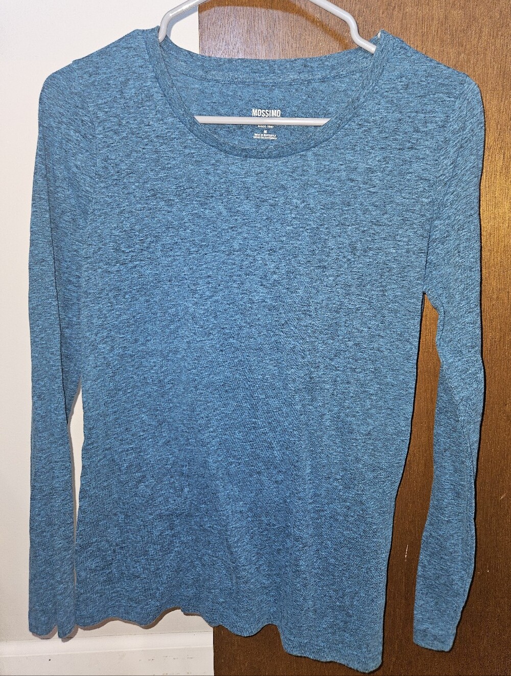 Mossimo Supply Co. Teal Heathered Long Sleeve Top Size M